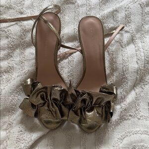 Elegant Gold Strappy Heels